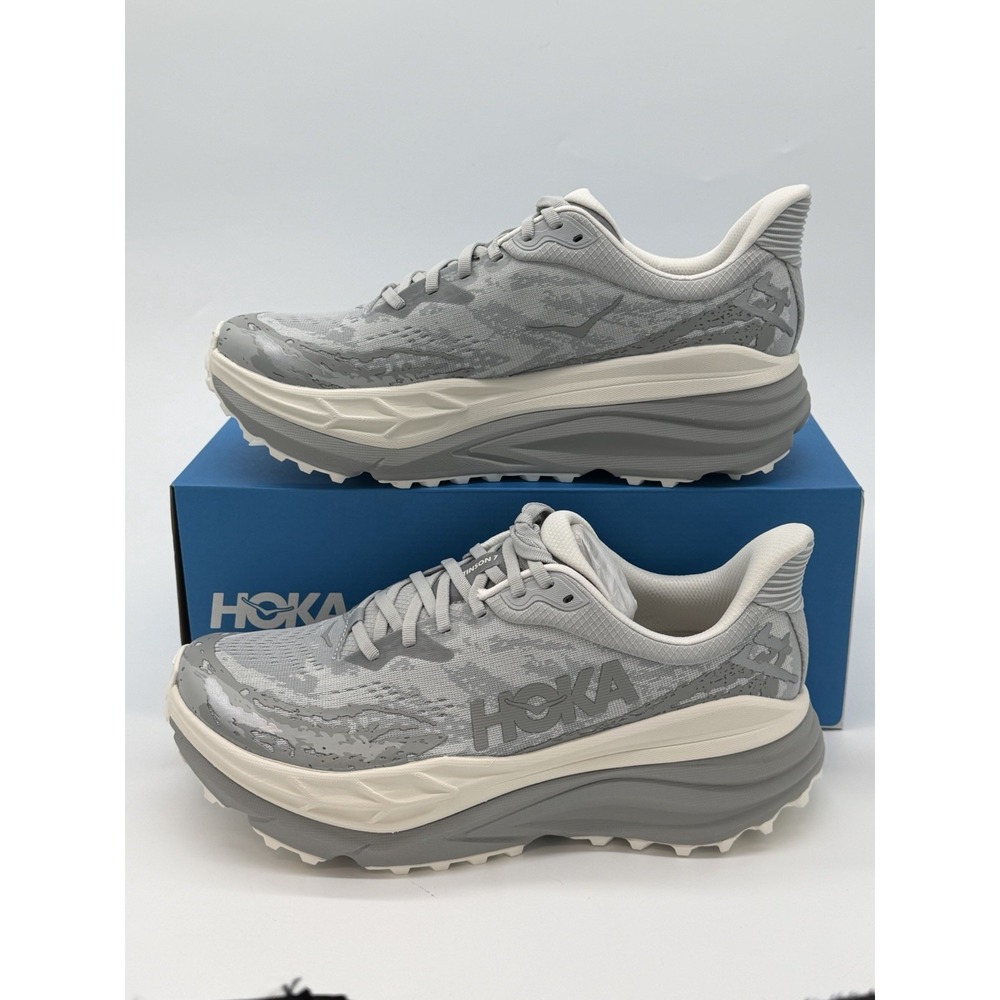 Hoka One One M Stinson 7 Gray/White Men's Size 14 Running Shoes 1141530-SLBS